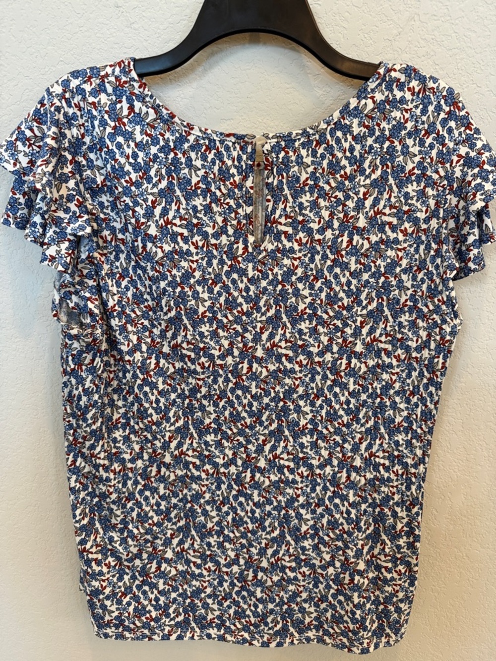 Floral Ruffle Sleeve Top - Picture 7 of 8